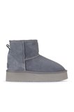 Bueno Shoes Mavi Süet Kadın Dolgu Topuklu Bot 05ag2034054