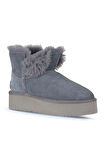 Bueno Shoes Mavi Süet Kadın Dolgu Topuklu Bot 05ag2104054