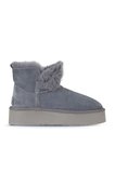 Bueno Shoes Mavi Süet Kadın Dolgu Topuklu Bot 05ag2104054
