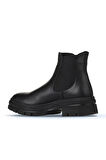 Bueno Shoes Siyah Deri Kadın Düz Bot 01wz0100