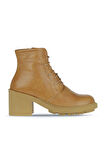 Bueno Shoes Sarı Deri Kadın Topuklu Bot 01wz7904