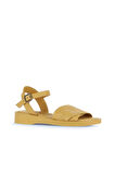 Bueno Shoes Sarı Deri Kadın Düz Sandalet 01wa0701