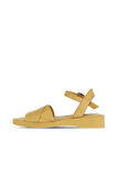 Bueno Shoes Sarı Deri Kadın Düz Sandalet 01wa0701