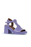 Bueno Shoes Lila Deri Kadın Topuklu Sandalet 01wa1702