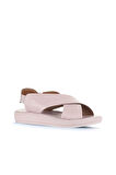 Bueno Shoes Gül Kurusu Deri Kadın Düz Sandalet 01wy2303