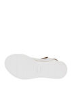 Bueno Shoes Beyaz Deri Kadın Dolgu Topuklu Sandalet 01wy8205