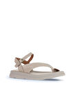 Bueno Shoes Gri Deri Kadın Parmak Arası Sandalet 01wa2602