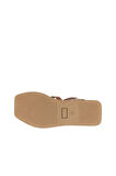Bueno Shoes Kahverengi Deri Kadın Dolgu Topuklu Sandalet 01wa4301