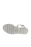 Bueno Shoes Pembe Multi Deri Kadın Dolgu Topuklu Sandalet 01wa0505