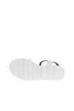 Bueno Shoes Beyaz Deri Kadın Dolgu Topuklu Sandalet 01wa0507