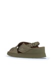 Bueno Shoes Haki Deri Kadın Dolgu Topuklu Sandalet 01wa0508