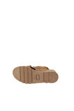 Bueno Shoes Taba Deri Kadın Dolgu Topuklu Sandalet 01wa0508