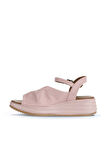 Bueno Shoes Gül Kurusu Deri Kadın Dolgu Topuklu Sandalet 01wa2402