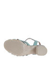 Bueno Shoes Yeşil Açık Deri Kadın Topuklu Sandalet 01wa2800