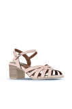 Bueno Shoes Pudra Deri Kadın Topuklu Sandalet 01wa2800