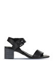 Bueno Shoes Siyah Deri Kadın Topuklu Sandalet 01wa2805