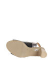 Bueno Shoes Siyah Deri Kadın Topuklu Sandalet 01wn4304