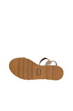 Bueno Shoes Altın Açık Parlak Deri Kadın Dolgu Topuklu Sandalet 01wy8609