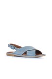 Bueno Shoes Mavi Açık Deri Kadın Düz Sandalet 01wa3600