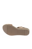 Bueno Shoes Taba Koyu Deri Kadın Dolgu Topuklu Sandalet 01wl3306