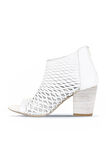 Bueno Shoes Beyaz Deri Kadın Topuklu Sandalet 01wl3700