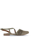 Bueno Shoes Haki Deri Kadın Düz Sandalet 01wa3302