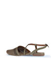 Bueno Shoes Haki Deri Kadın Düz Sandalet 01wa3302