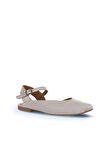 Bueno Shoes Gri Deri Kadın Düz Sandalet 01wa3310