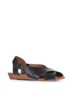 Bueno Shoes Siyah Deri Kadın Düz Sandalet 01wa4405