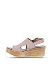 Bueno Shoes Pudra Alf Süet Kadın Dolgu Topuklu Sandalet 01wa4705