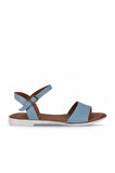Bueno Shoes Mavi Açık Deri Kadın Düz Sandalet 01wn5003