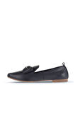 Bueno Shoes Lacivert Deri Kadın Düz Babet 01wr3117