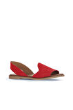 Bueno Shoes Kırmızı Alf Süet Kadın Düz Sandalet 01wa5711