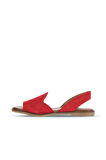 Bueno Shoes Kırmızı Alf Süet Kadın Düz Sandalet 01wa5711