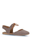 Bueno Shoes Gri Koyu Alf Süet Kadın Düz Sandalet 01wa5807