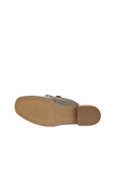Bueno Shoes Gri Deri Kadın Topuklu Terlik 01wa6500