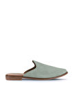 Bueno Shoes Yeşil Açık Alf Süet Kadın Düz Terlik 01wa7006