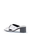 Bueno Shoes Beyaz Deri Kadın Topuklu Terlik 01wa2809