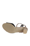 Bueno Shoes Siyah Deri Kadın Topuklu Sandalet 01wa8000