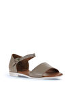 Bueno Shoes Gümüş Deri Kadın Düz Sandalet 01wa3006