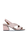 Bueno Shoes Gül Kurusu Deri Kadın Topuklu Sandalet 01wa3502