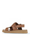 Bueno Shoes Kahverengi Deri Kadın Düz Sandalet 01wy9104