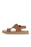 Bueno Shoes Kahverengi Deri Kadın Düz Sandalet 01wy9104