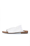 Bueno Shoes Beyaz Deri Kadın Parmak Arası Terlik 01wj2226