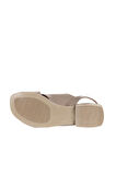 Bueno Shoes Gri Deri Kadın Düz Sandalet 01wq5618