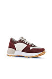 Bueno Shoes Bordo Beyaz Deri-süet Kadın Spor Ayakkabı 01wa8300