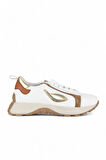 Bueno Shoes Beyaz Taba Deri-süet Kadın Spor Ayakkabı 01wa8601