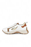 Bueno Shoes Beyaz Taba Deri-süet Kadın Spor Ayakkabı 01wa8601