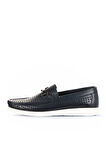 Bueno Shoes Lacivert Deri Erkek Loafer 21ma84