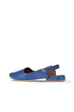 Bueno Shoes Mavi Koyu Deri Kadın Düz Sandalet 01wa0303